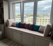 съемные чехлы, подушки в подарок Матрас 200*50 розовый на заказ на подоконник