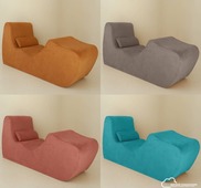 серый, голубой, бежевый и тд Бескаркасное кресло любой цвет